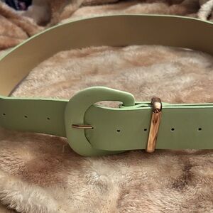Mint Green Women's Belt with Gold Hardware 44” 30” to 40” can wear